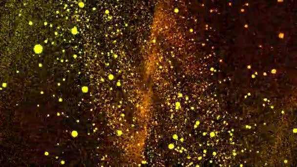 Tecnología Digital Abstracta Animada Partículas Luz Naranja Rojo Sobre Fondo — Vídeo de stock