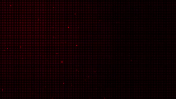 赤の背景に赤い粒子をアニメーション3D抽象デジタル技術 — ストック動画