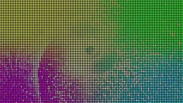 Abstracta Tecnología Digital Animada Partículas Multicolor — Vídeo de stock