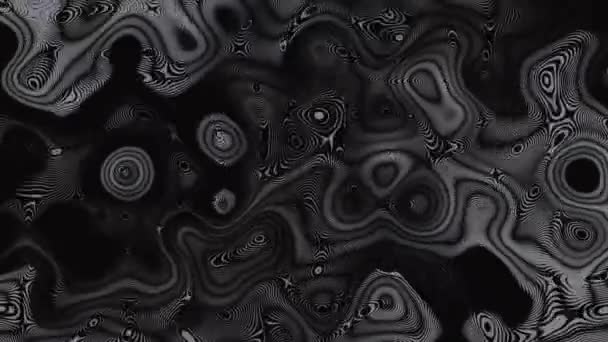 Twisted Zwart Wit Gradiënt Vloeistof Beweging Wazig Abstracte Achtergronden — Stockvideo