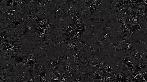 扭曲的黑白梯度液体运动模糊了抽象背景 — 图库视频影像