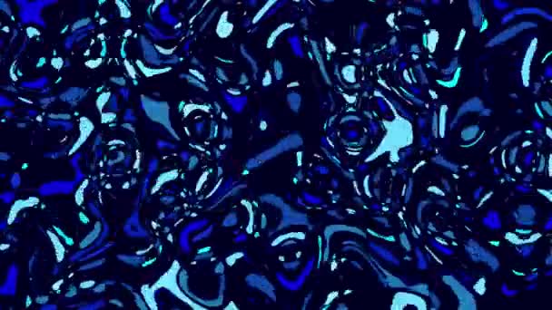 扭曲的蓝色梯度液体运动模糊了抽象的背景 — 图库视频影像