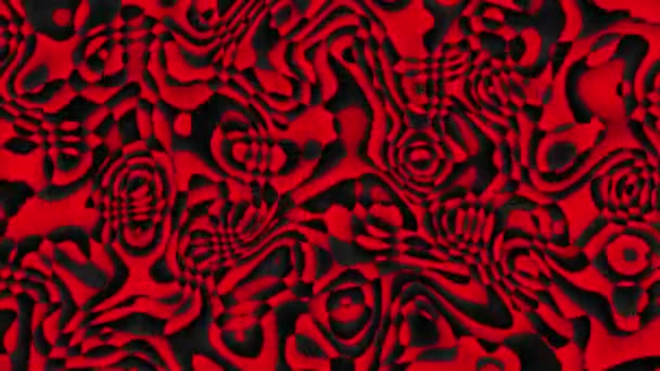 Twisted Rood Zwarte Gradiënt Vloeistof Beweging Wazig Abstracte Achtergronden — Stockvideo