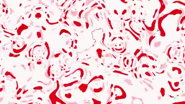 ねじれた赤いグラデーションの液体の動きは抽象的な背景をぼかす — ストック動画