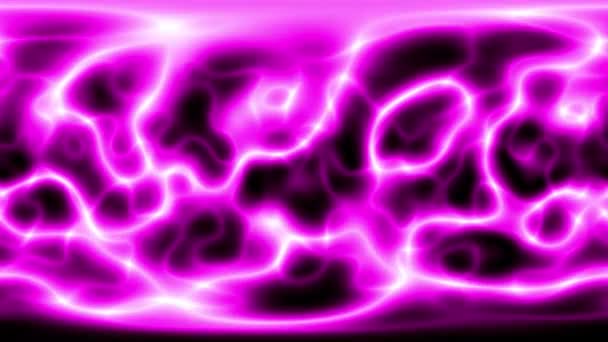 Абстрактна Цифрова Технологія Анімованого Неонового Рожевого Світла Чорному Тлі — стокове відео