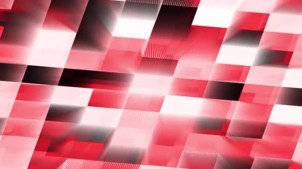赤の背景に赤い光をアニメーション3D抽象デジタル技術 — ストック動画