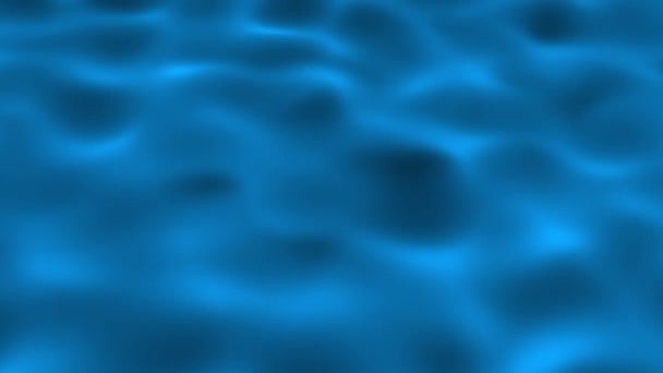 Абстрактные Цифровые Технологии Анимированные Воды Волны Синего Света Реки Синем — стоковое видео