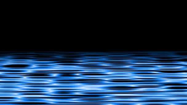 Tecnologia Digital Abstrata Onda Água Animada Realista Rio Partículas Luz — Vídeo de Stock