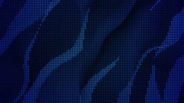 Yarım tonlu noktalar soyut dijital teknolojiyi mavi arkaplanda mavi ışığı canlandırıyor.