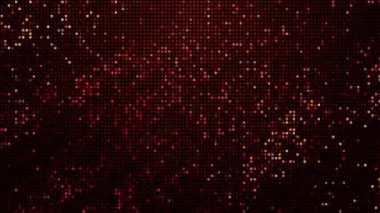 Yarım ton, soyut dijital teknolojiyi kırmızı zemin üzerinde sarı-turuncu ışığı canlandırıyor..