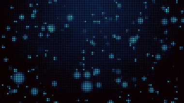 Yarım tonlu noktalar soyut dijital teknolojiyi mavi arkaplanda mavi ışığı canlandırıyor.