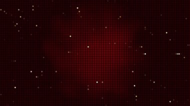 Yarım ton, soyut dijital teknolojiyi kırmızı zemin üzerinde turuncu-sarı ışığı canlandırıyor..