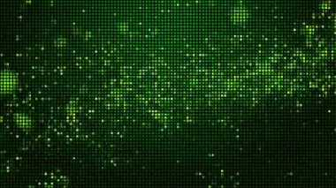 Yarım tonda noktalar soyut dijital teknoloji yeşil arkaplanda yeşil ışığı canlandırdı.