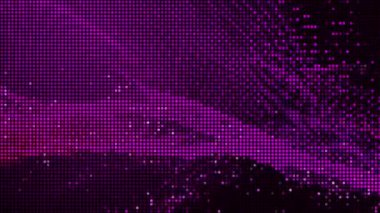 Yarım tonlu noktalar soyut dijital teknolojiyi pembe arka plandaki pembe ışığı canlandırıyor.