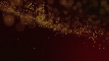 Yarım ton, soyut dijital teknolojiyi kırmızı zemin üzerinde sarı-turuncu ışığı canlandırıyor..