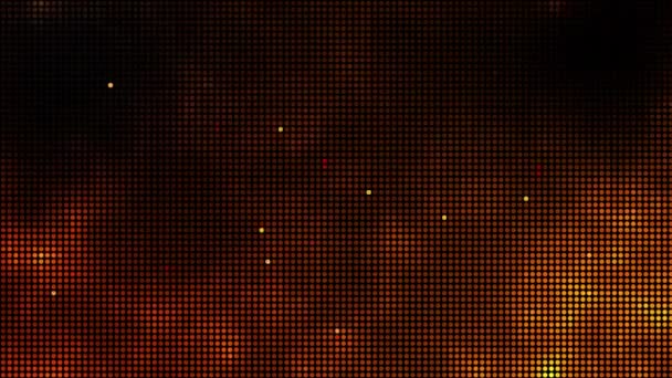 ハーフトーンドットオレンジの背景に黄色の煙火雲 — ストック動画
