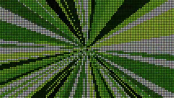 Halftone Stippen Bewegingssnelheid Lijn Groene Kleur Zwarte Achtergrond — Stockvideo