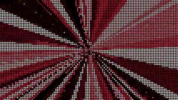 ハーフトーンドット黒い背景に動き速度線の赤の色 — ストック動画