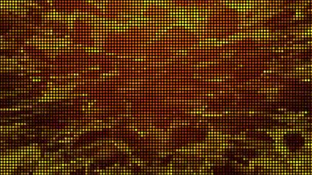 半色调点抽象数字技术红光背景下的黄橙动画 — 图库视频影像