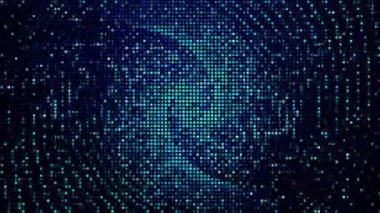 Yarım tonlu noktalar soyut dijital teknolojiyi mavi arkaplanda mavi ışığı canlandırıyor.