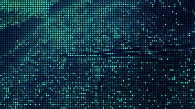 Yarım tonlu noktalar soyut dijital teknolojiyi mavi arkaplanda mavi ışığı canlandırıyor.