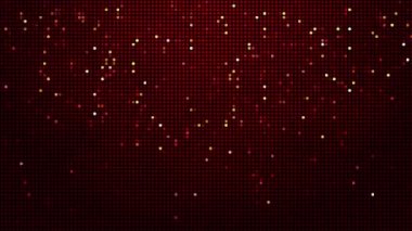 Yarım ton, soyut dijital teknolojiyi kırmızı zemin üzerinde sarı-turuncu ışığı canlandırıyor..