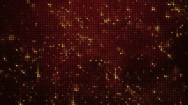 Yarım ton, soyut dijital teknolojiyi kırmızı zemin üzerinde sarı-turuncu ışığı canlandırıyor..