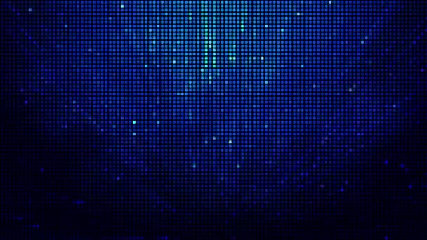 Halftone Points Abstraits Technologie Numérique Animé Lumière Bleue Sur Fond — Video