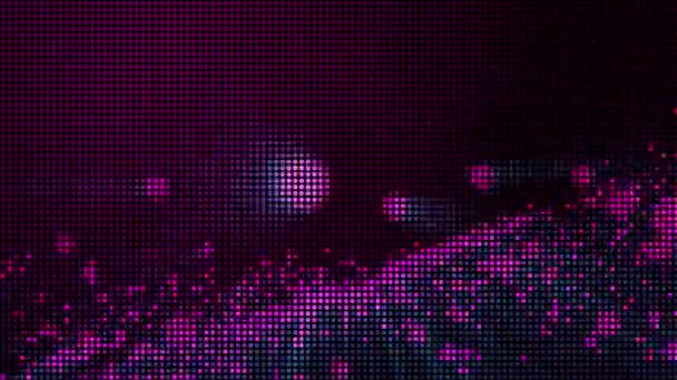 Halbtonpunkte Abstrakte Digitaltechnologie Animiertes Rosafarbenes Licht Auf Rosa Hintergrund — Stockvideo