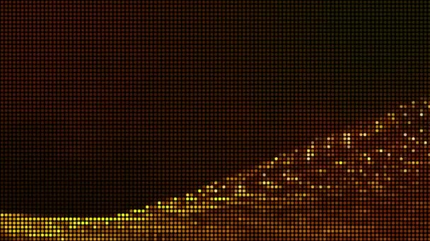 Halbtonpunkte Abstrakte Digitaltechnologie Animiertes Gelb Oranges Licht Auf Rotem Hintergrund — Stockvideo