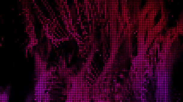 Halftone Points Abstraits Technologie Numérique Animé Lumière Rose Sur Fond — Video