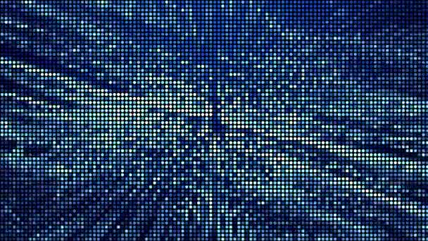 ハーフトーンドット抽象的なデジタル技術青の背景に青の光をアニメーション — ストック動画