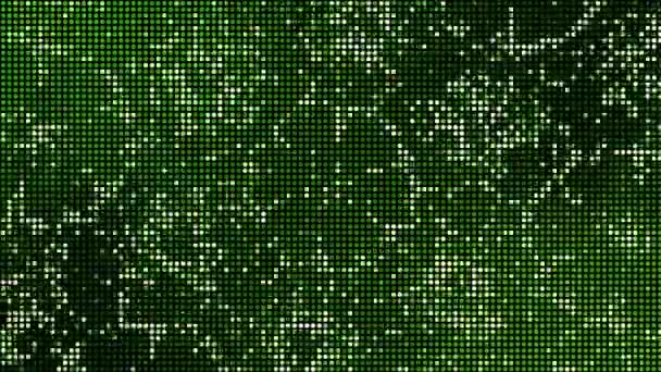 Halftone Κουκκίδες Αφηρημένη Ψηφιακή Τεχνολογία Κινούμενο Πράσινο Φως Πράσινο Φόντο — Αρχείο Βίντεο