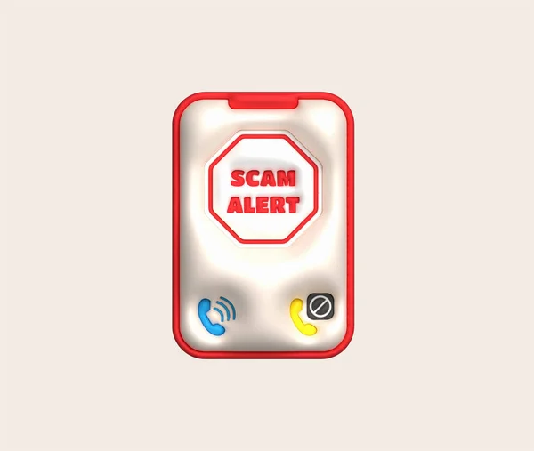 Illustration Alarmtelefon Und Virus Spam Popup Warnung — Stockvektor