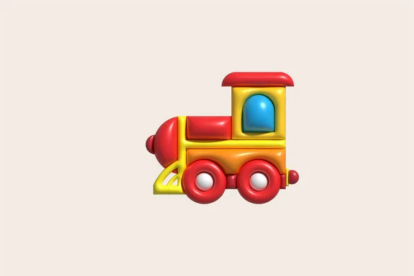 Icon Children Constructor Train Trailers Concept Preschool Education — Stock Vector