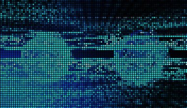 Yarı ton, soyut dijital teknolojiyi mavi arkaplanda mavi ışığa dönüştürüyor