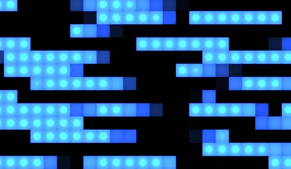 Abstrakte Digitale Technologie Blaulicht Auf Schwarzem Hintergrund — Stockfoto
