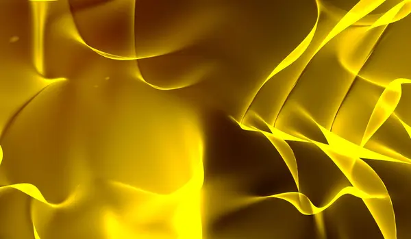 3D抽象デジタル技術イエローライト粒子 — ストック写真