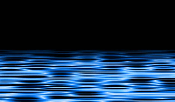 Abstract Digital Technology Realistic Water Wave River Blue Light Particles — Stock Photo, Image