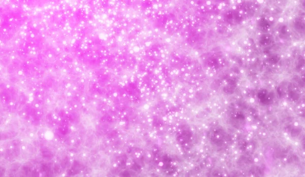 Winter Schneeflocken Partikel Auf Rosa Gradienten Hintergrund — Stockfoto