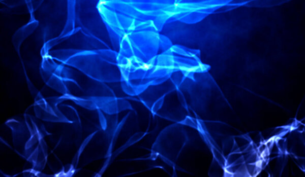 3D abstract digital technology blue light on blue gradient background