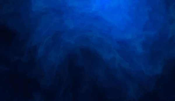 Nuvens Fumo Azul Escuro Movendo Lentamente Sobre Fundo Azul — Fotografia de Stock