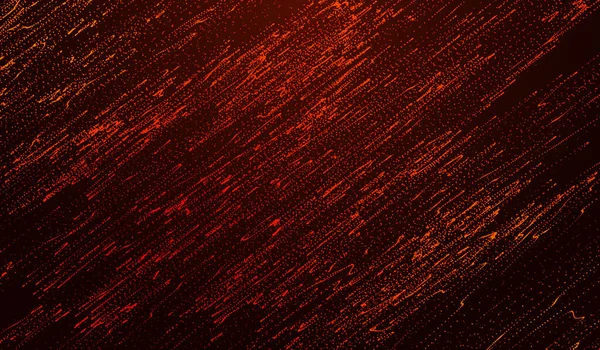 基于红色背景的三维抽象数字技术红光粒子 — 图库照片