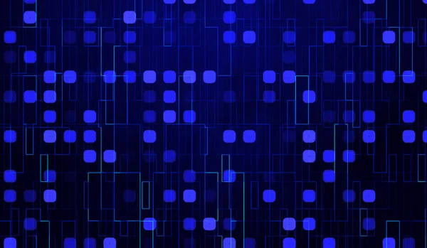Abstracte Digitale Technologie Blauwe Lichtdeeltjes Blauwe Achtergrond — Stockfoto