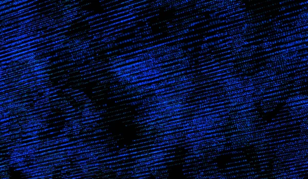 Siyah Arkaplanda Soyut Dijital Teknoloji Mavi Parçacık Ağı — Stok fotoğraf