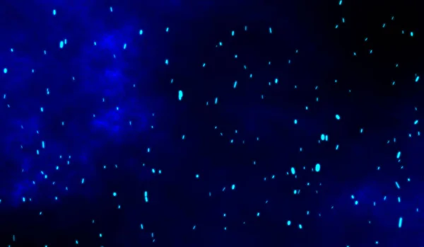 Горящие Голубые Искры Поднимаются Огня Частицы Огня Голубом Градиентном Фоне — стоковое фото