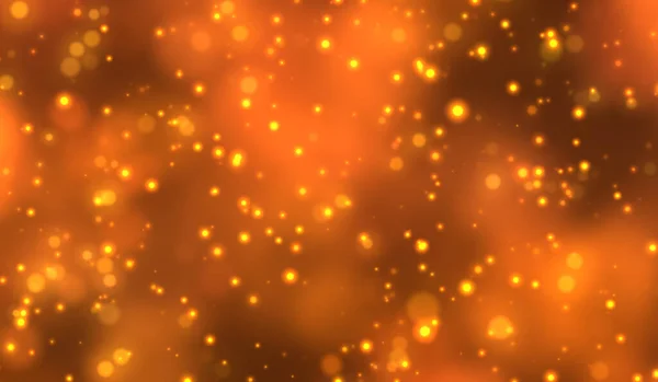 Abstrakt Orange Hell Bokeh Weltraum Hintergrund Magisches Konzept Lichteffekt — Stockfoto