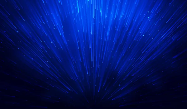 Abstrata Tecnologia Digital Azul Luz Partículas Rede Fundo Azul — Fotografia de Stock
