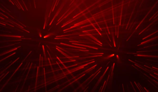Абстрактна Цифрова Технологія Жовто Помаранчева Мережа Світлових Часток Червоному Тлі — стокове фото