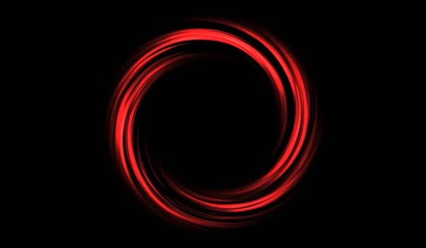 Абстрактна Цифрова Технологія Червоного Світла Сфери Чорному Тлі — стокове фото
